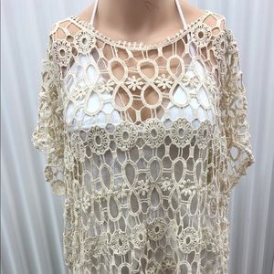 COPY - Bobeau Nordstrom Rack Cream Crocheted Lac…